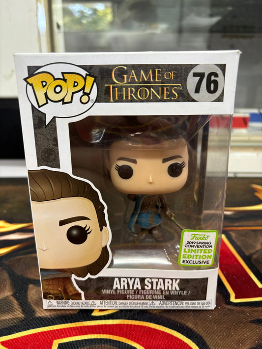 Funko Pop! Game Of Thrones Arya Stark #76 2019 Spring Convention Exclusive FRENLY BRICKS - Open 7 Days
