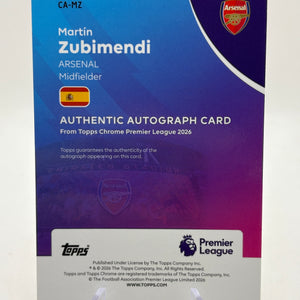 2026 Topps Chrome Premier League Martin Zubimendi Gold Wave Auto /50