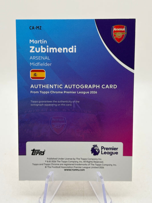 2026 Topps Chrome Premier League Martin Zubimendi Gold Wave Auto /50 image 2