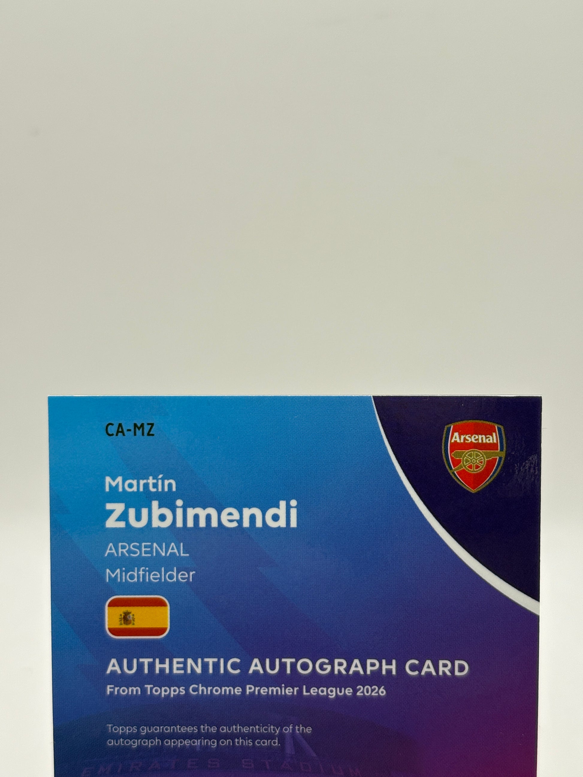 2026 Topps Chrome Premier League Martin Zubimendi Gold Wave Auto /50