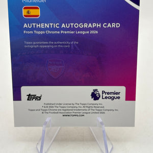 2026 Topps Chrome Premier League Martin Zubimendi Gold Wave Auto /50