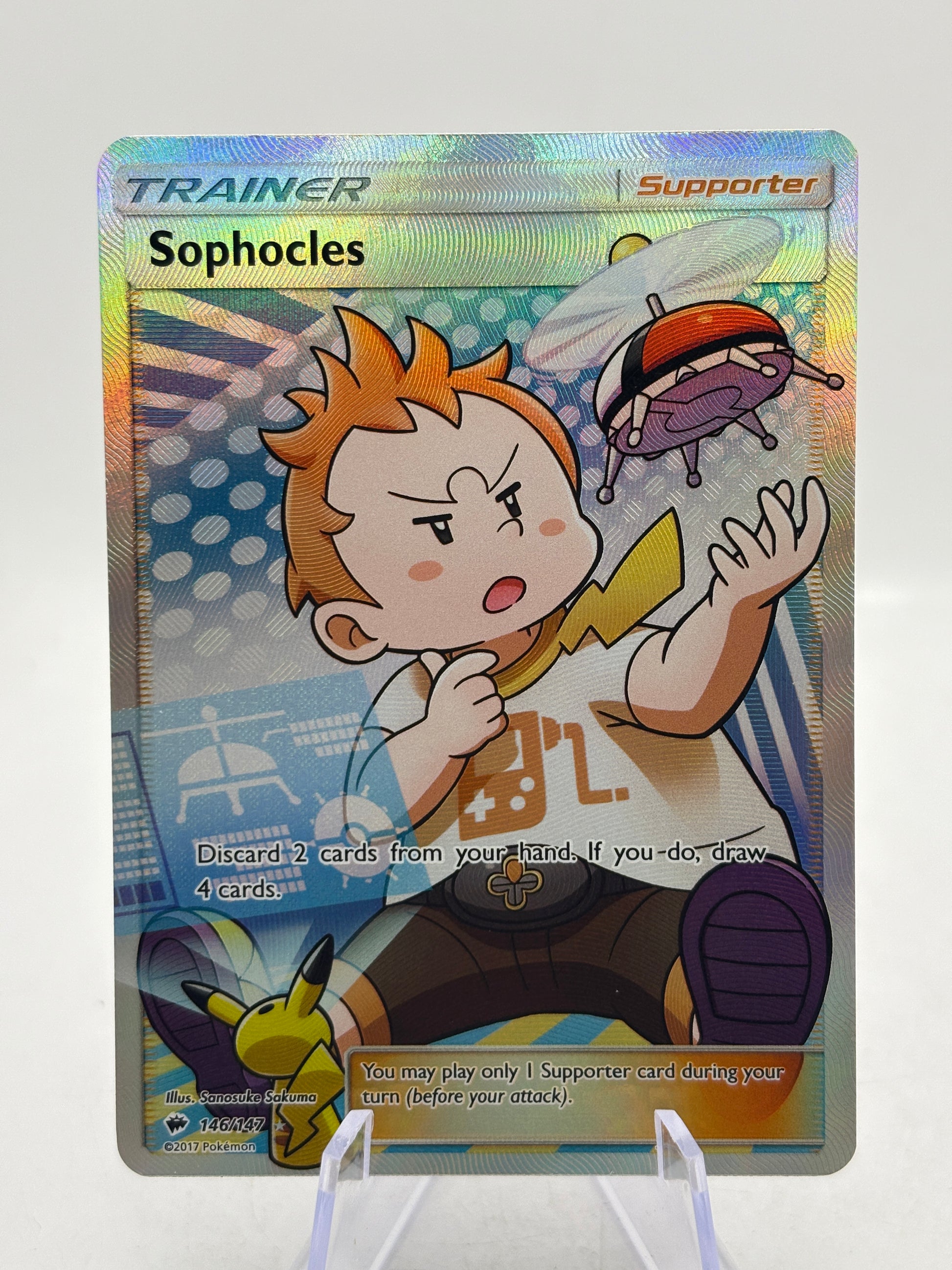Pokemon TCG Burning Shadows - Sophocles 146/147 Full Art LP