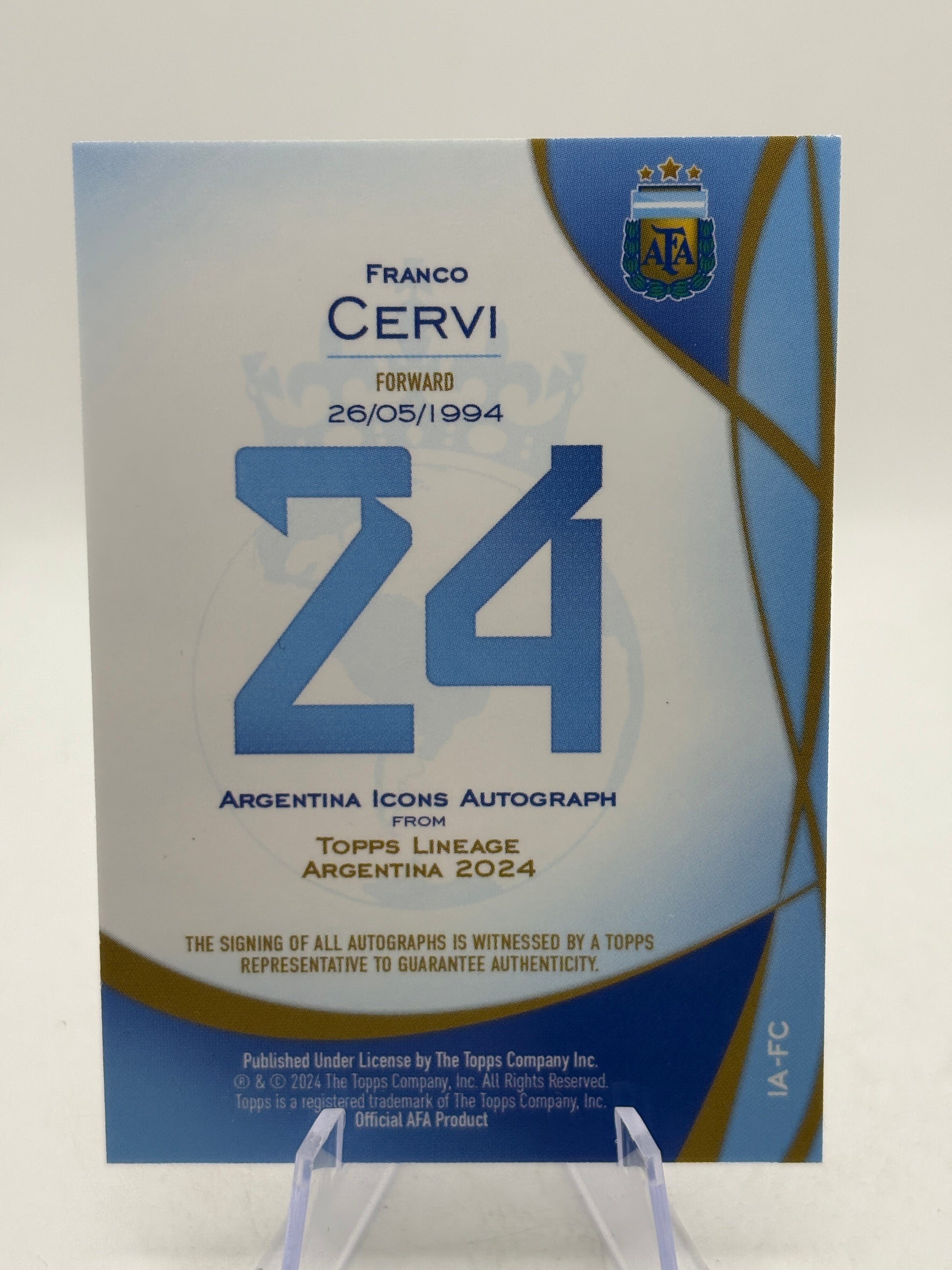 2024 Topps Lineage Argentina - Franco Cervi Autograph IA-FC