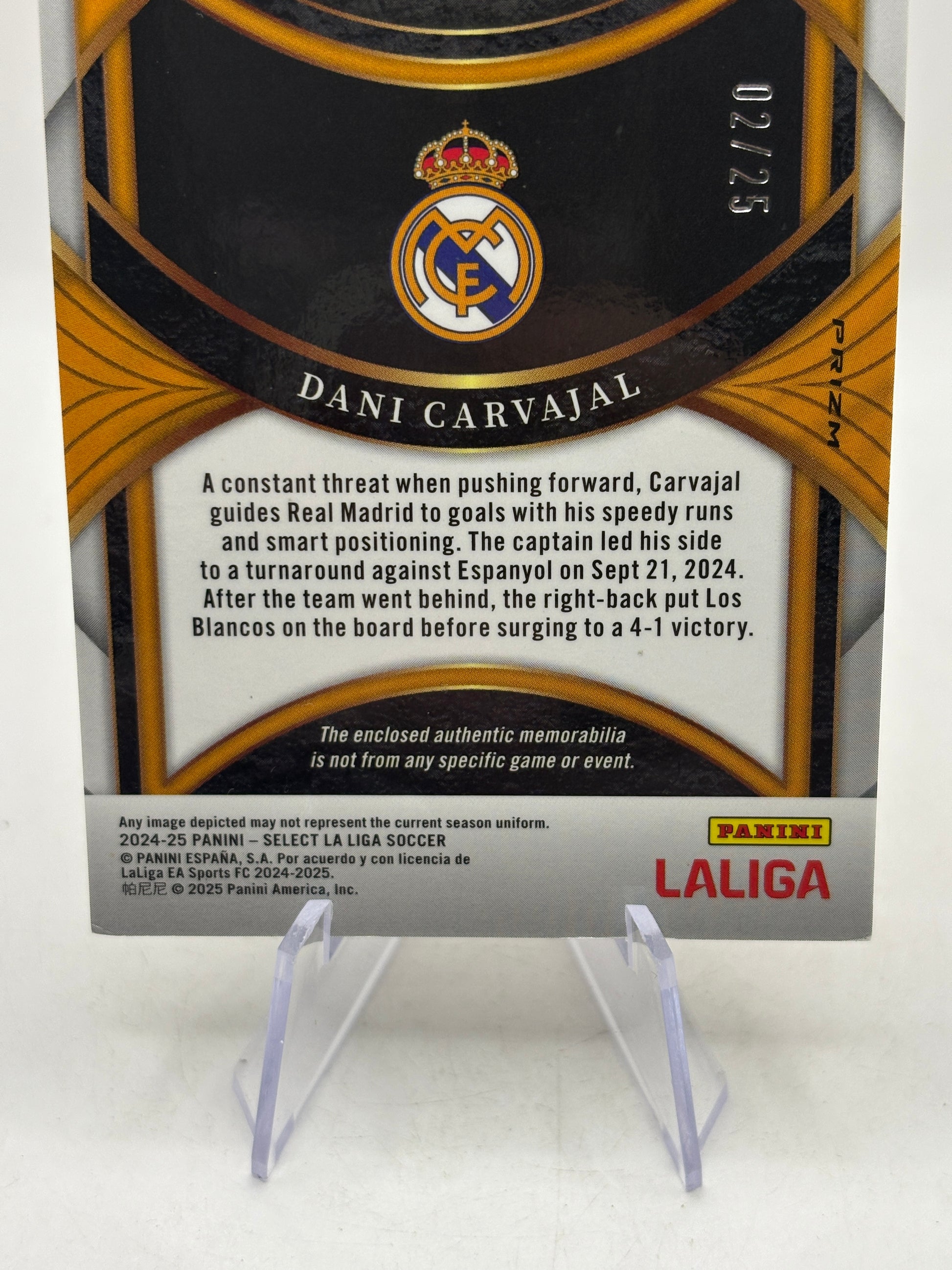 2024-25 Panini Select La Liga - Dani Carvajal Patch /25 SW-DC