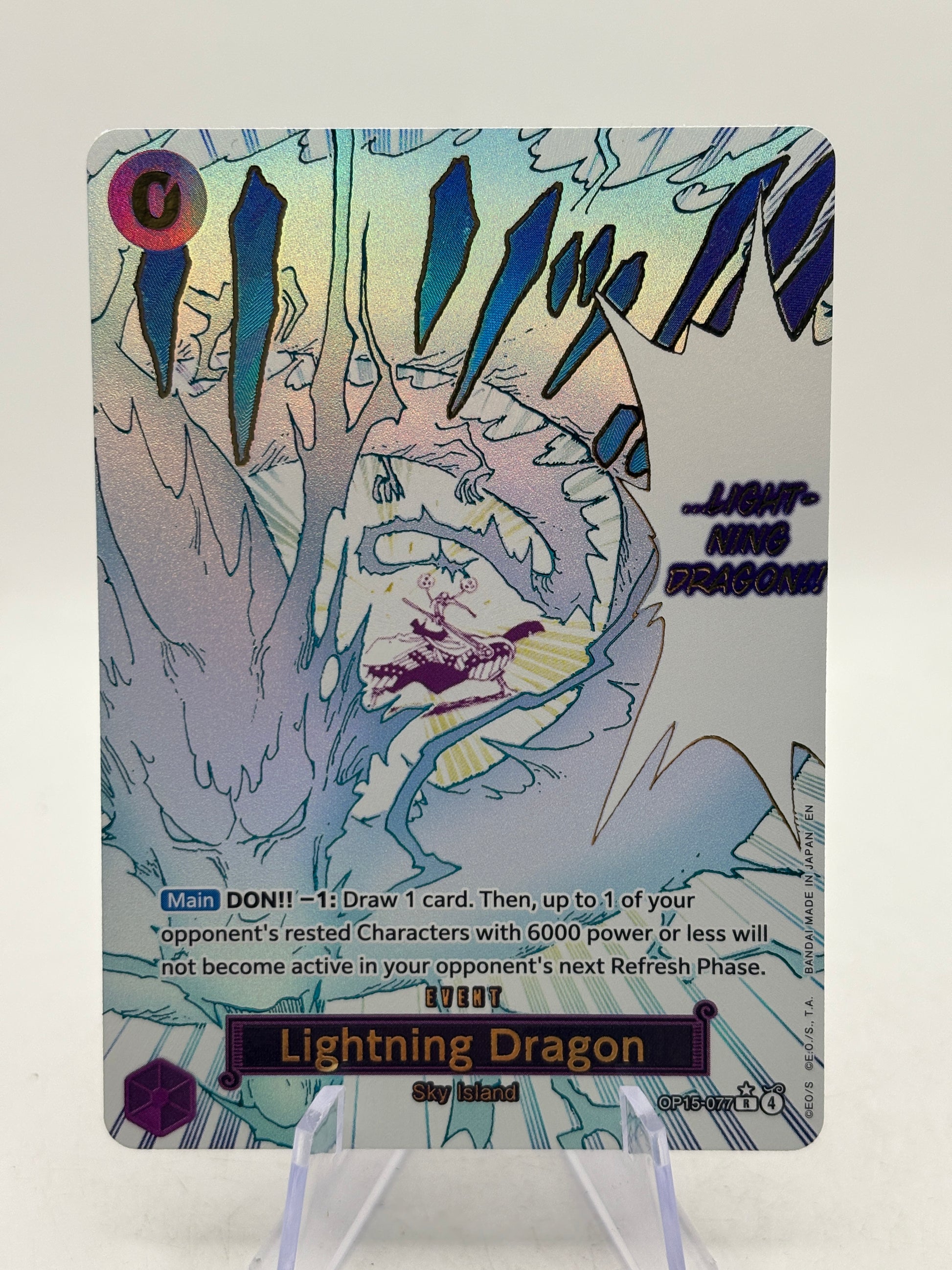 One Piece TCG EN - Lightning Dragon OP15-077 R* Alt Art NM
