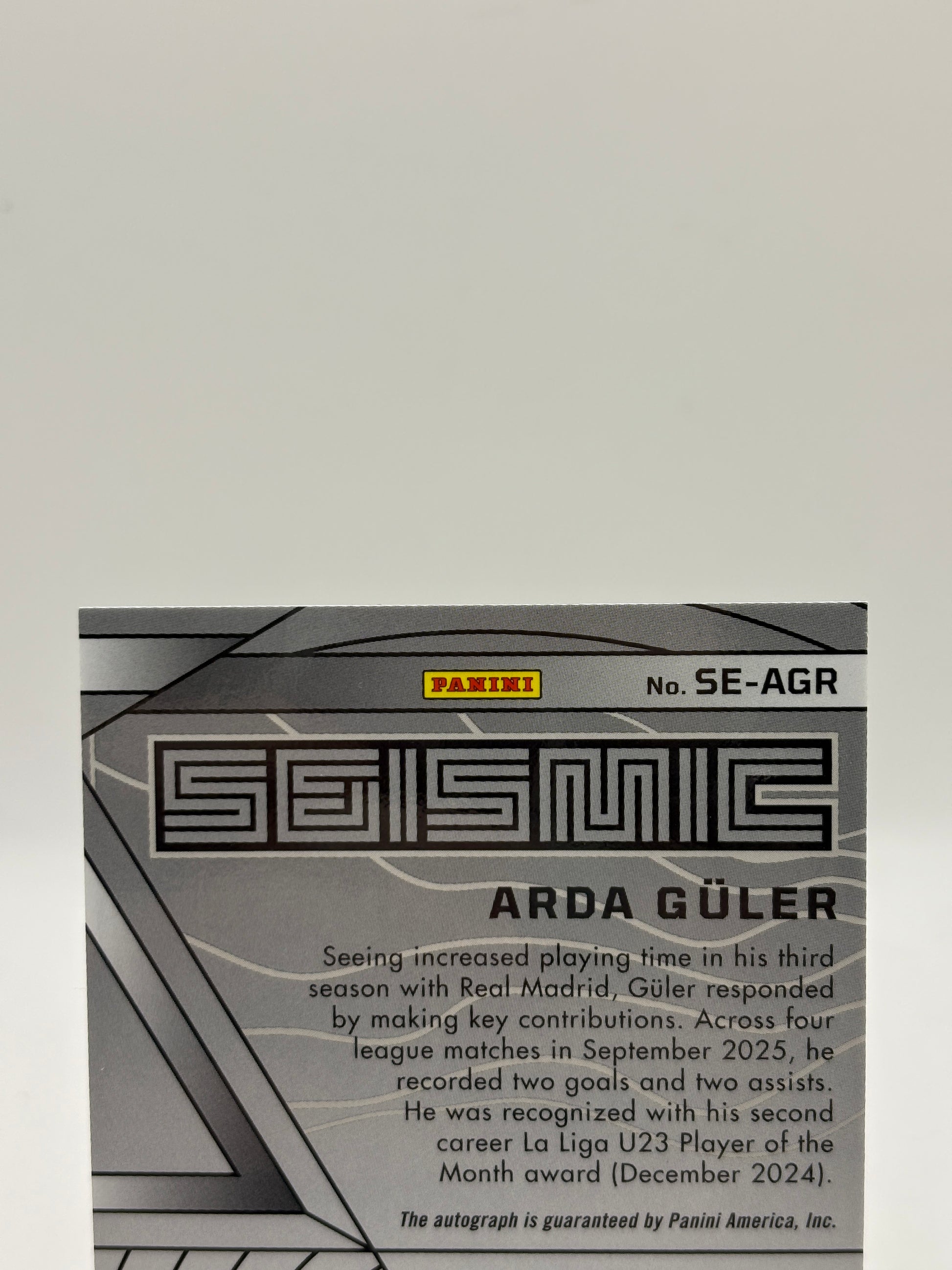 2025-26 Panini Obsidian Soccer - #SE-AGR Arda Guler Auto 081/199