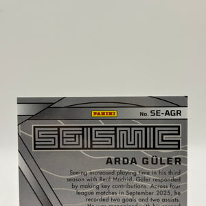 2025-26 Panini Obsidian Soccer - #SE-AGR Arda Guler Auto 081/199