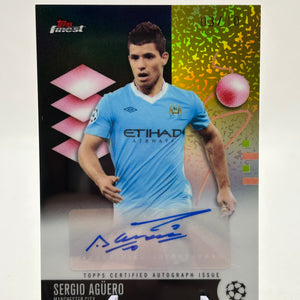 2025-26 Topps Finest UEFA Club Competition- Sergio Aguero Auto Black 03/10