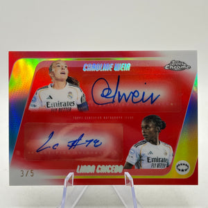 Topps Chrome 2025/26 UEFA Womens - DA-WC Caroline Weir Linda Caicedo Dual Auto /5
