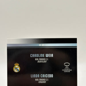 Topps Chrome 2025/26 UEFA Womens - DA-WC Caroline Weir Linda Caicedo Dual Auto /5