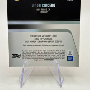 Topps Chrome 2025/26 UEFA Womens - DA-WC Caroline Weir Linda Caicedo Dual Auto /5