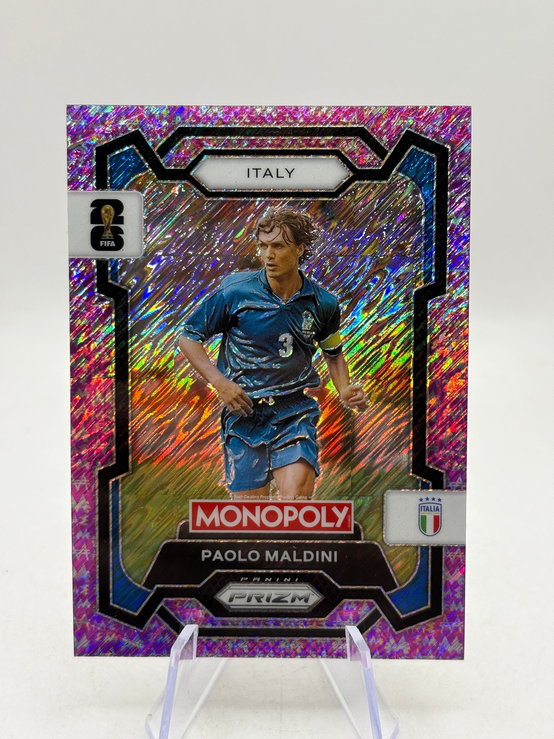 2026 Panini Monopoly Fifa World Cup 26 - #37 Paolo Maldini 5/5 Pink Shimmer