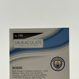 2023-24 Panini Immaculate Soccer - Rodri 18/60 #198 FRENLY BRICKS - Open 7 Days