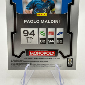 2026 Panini Monopoly Fifa World Cup 26 - #37 Paolo Maldini 5/5 Pink Shimmer