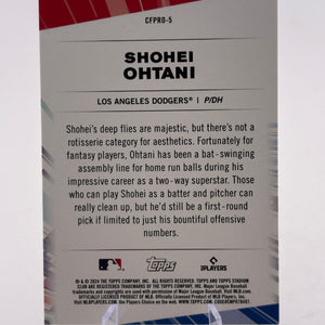 2024 Topps Stadium Club - #CFPRO-5 Shohei Ohtani Cheif Fantasy FRENLY BRICKS - Open 7 Days
