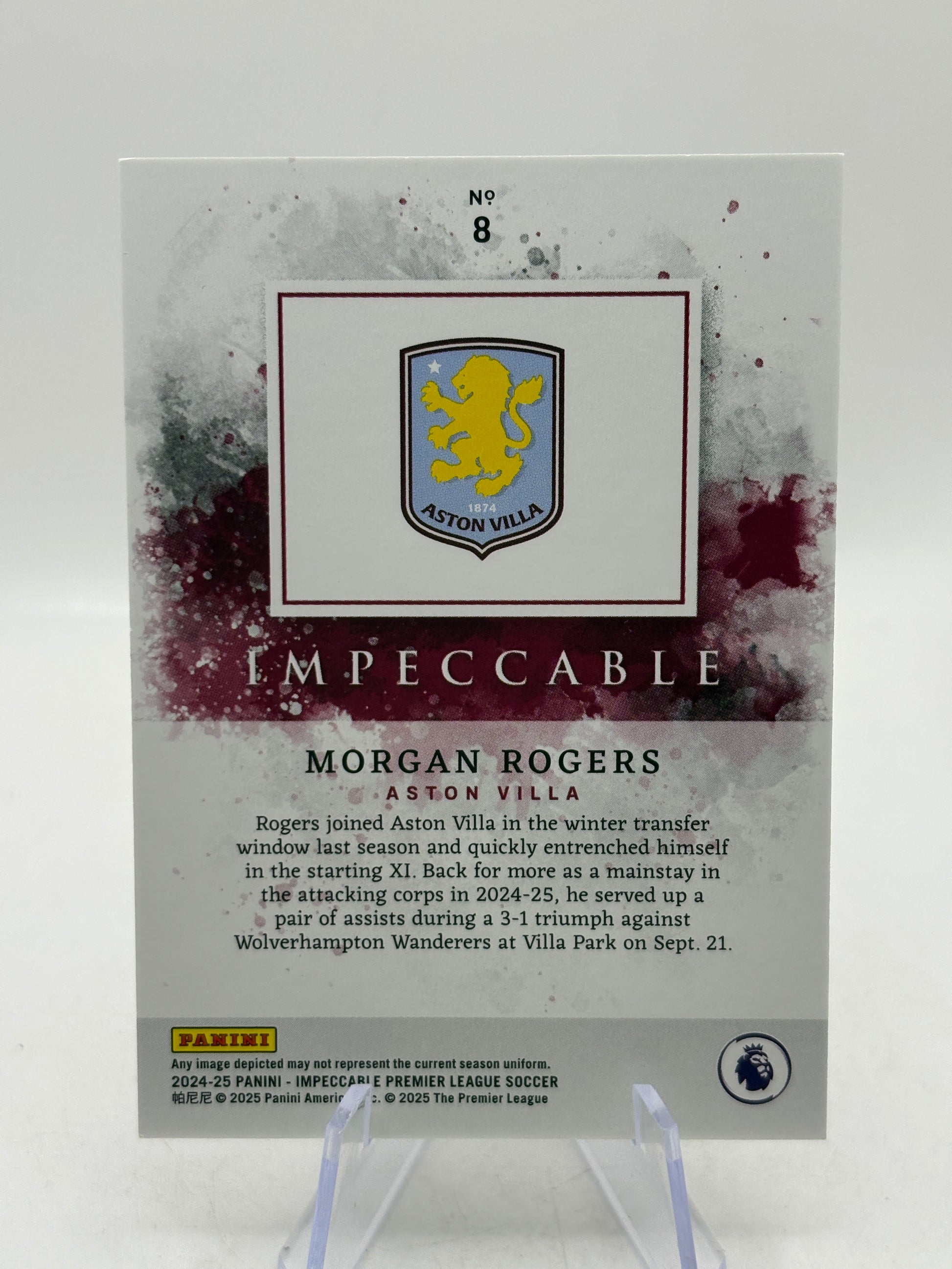 2024-25 Panini Impeccable Premier League Soccer - #8 Morgan Rogers /65
