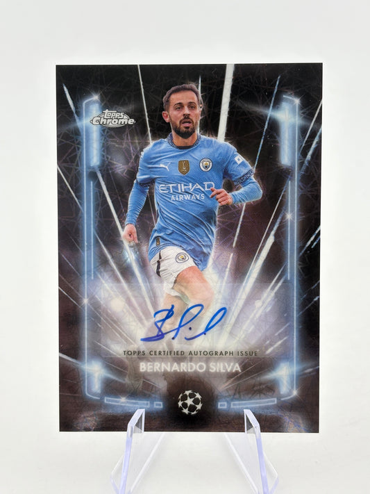 2025 Topps Chrome - Bernado Silva Auto #BLA-BE Black Lazer FRENLY BRICKS - Open 7 Days