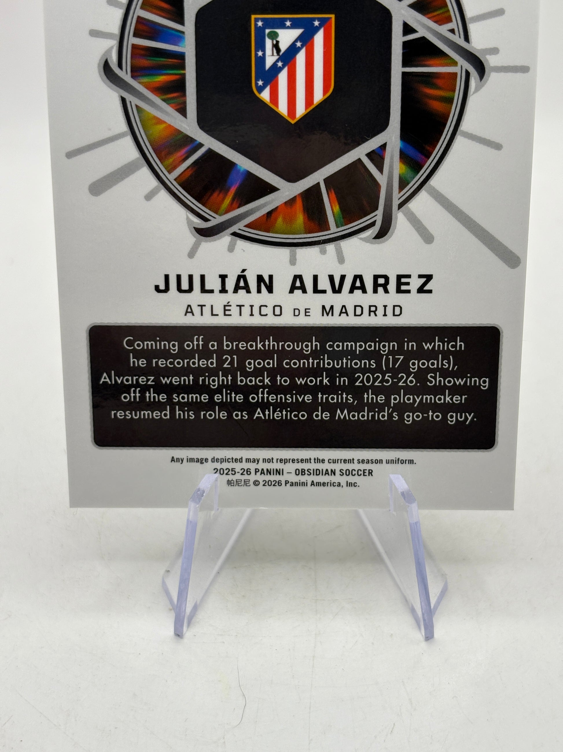 2025-26 Panini Obsidian #19 Supernova Julian Alvarez 050/169