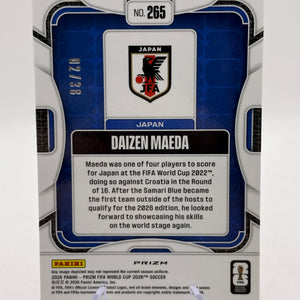 2026 Panini Fifa World Cup 26 #265 Daizen Maeda 02/38 Choice Blue