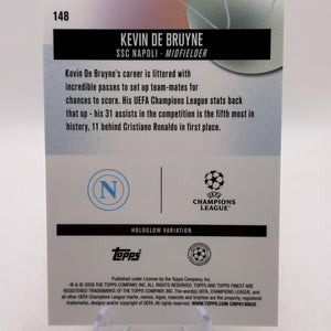 2025-26 Topps Finest UEFA - Kevin De Bruyne Hologlow SP 20/50