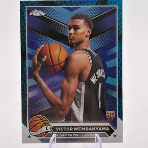 2023-24  Topps Chrome - Victor Wembanyama Rookie Blue Basketball Refractor #1 FRENLY BRICKS - Open 7 Days