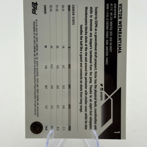 2023-24  Topps Chrome - Victor Wembanyama Rookie Blue Basketball Refractor #1 FRENLY BRICKS - Open 7 Days
