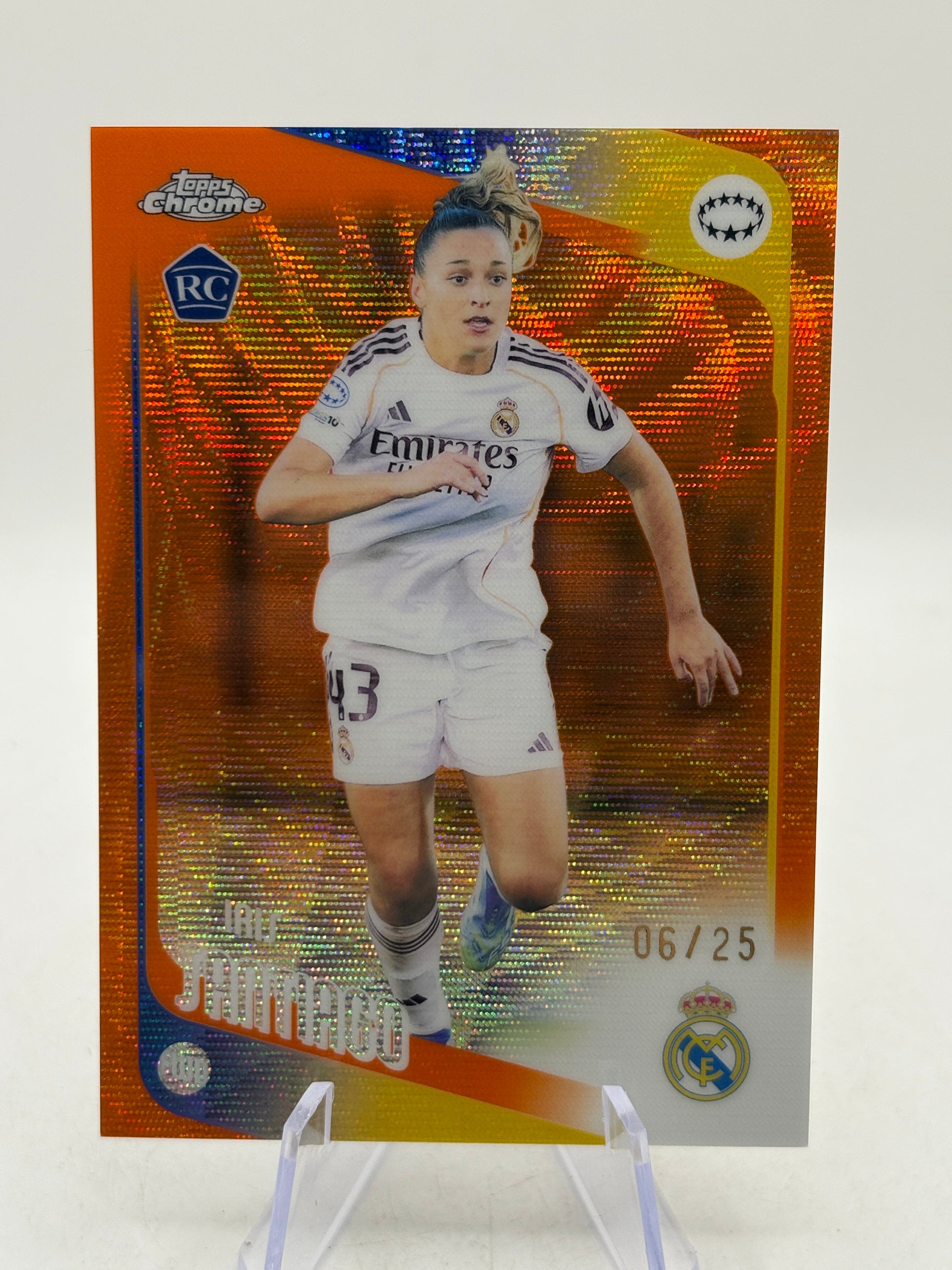 2026 Topps Womens Champions League #93 Iris Santiago Orange Wave /25