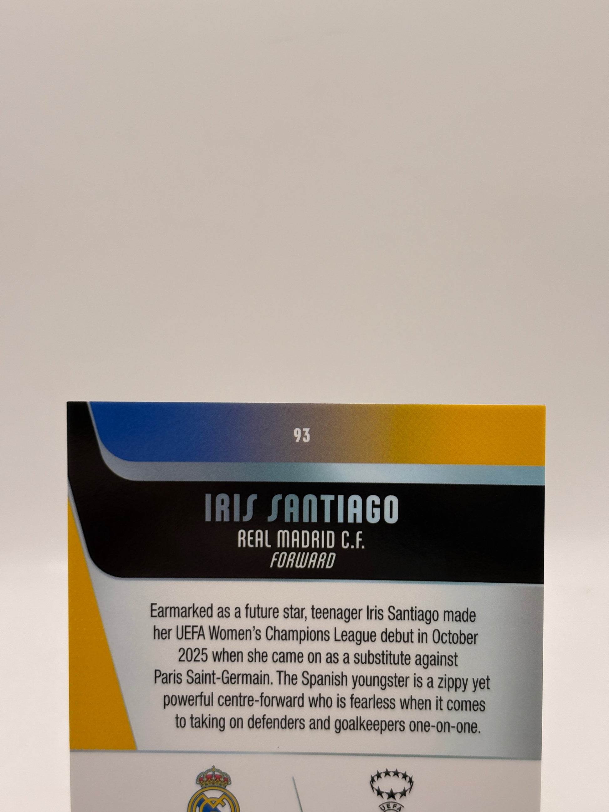 2026 Topps Womens Champions League #93 Iris Santiago Orange Refractor /25