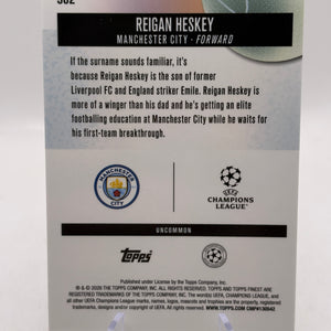2026 Topps Finest UEFA Rookie - Reigan Heskey #382 /75 Pink