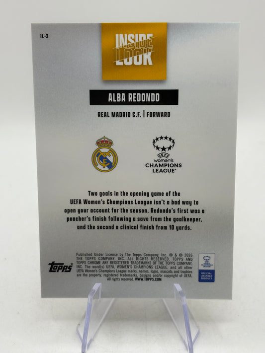 2026 Topps Chrome UEFA Womens - IL-3 Alba Redondo Inside Look /50