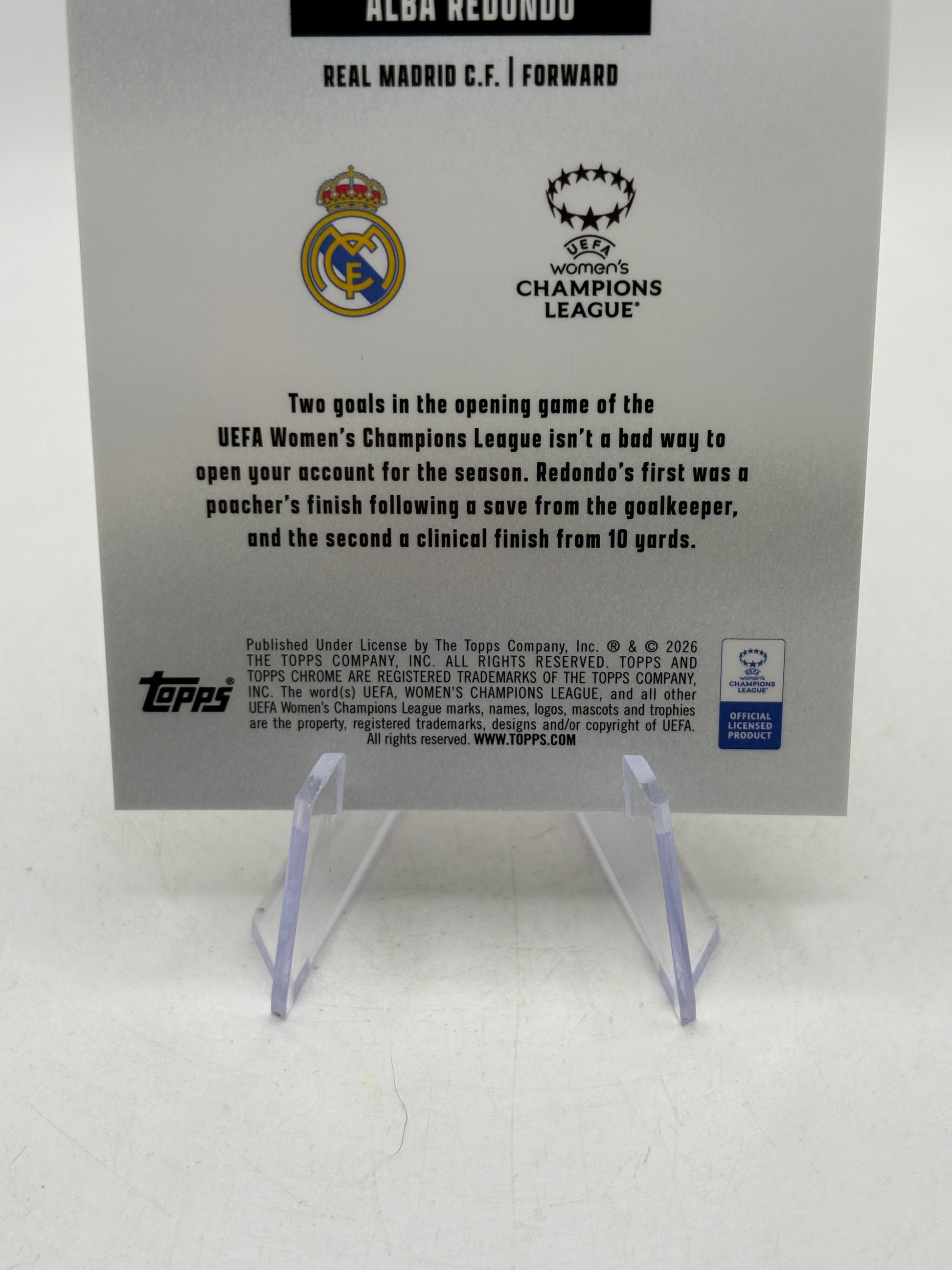 2026 Topps Chrome UEFA Womens - IL-3 Alba Redondo Inside Look /50
