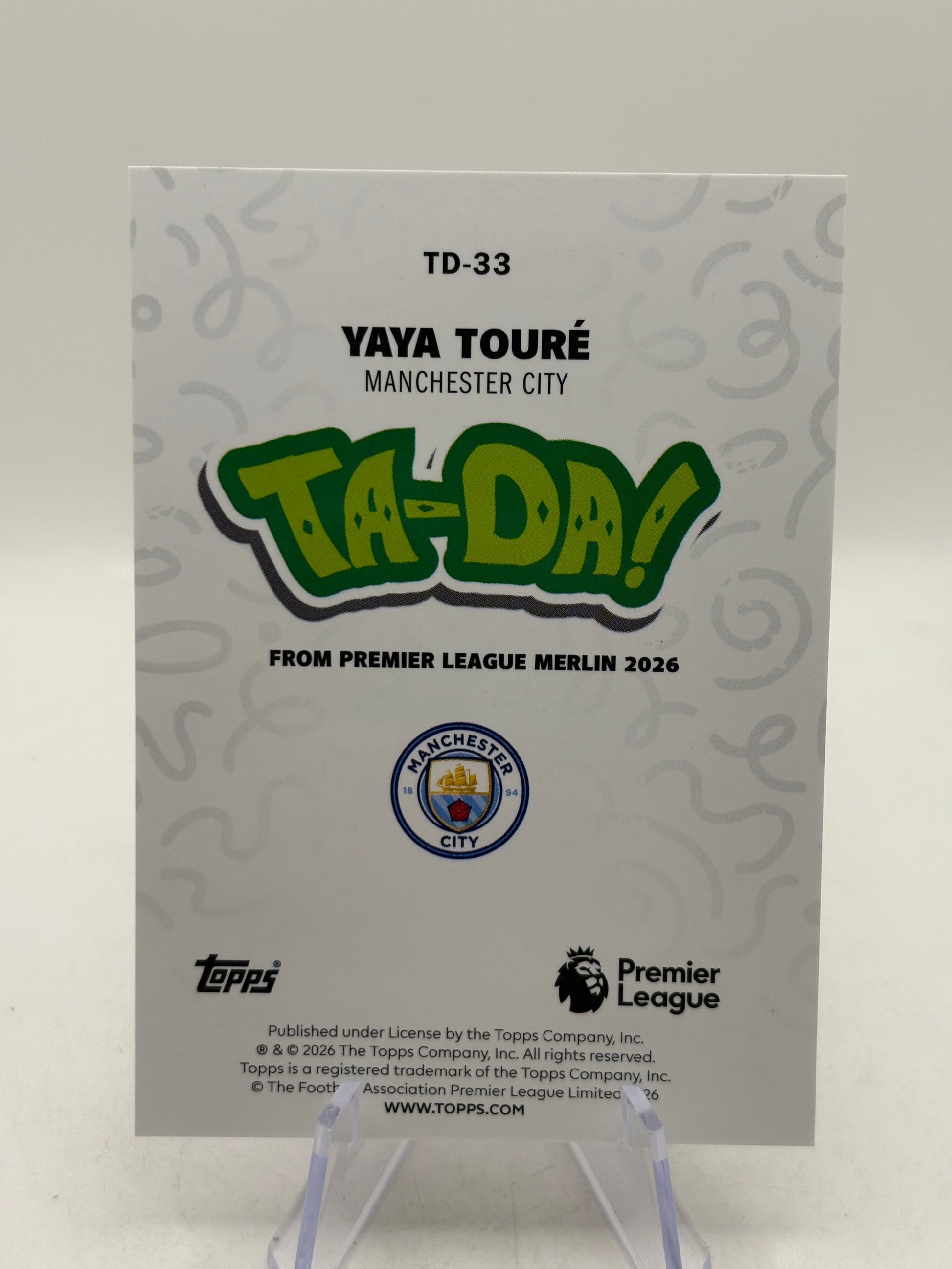 2026 Topps Merlin - Ta-Da! Yaya Toure /75 TD-33
