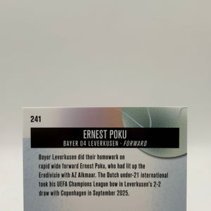 2026 Topps UEFA #241 Ernest Poku 72/75 Pink Rookie