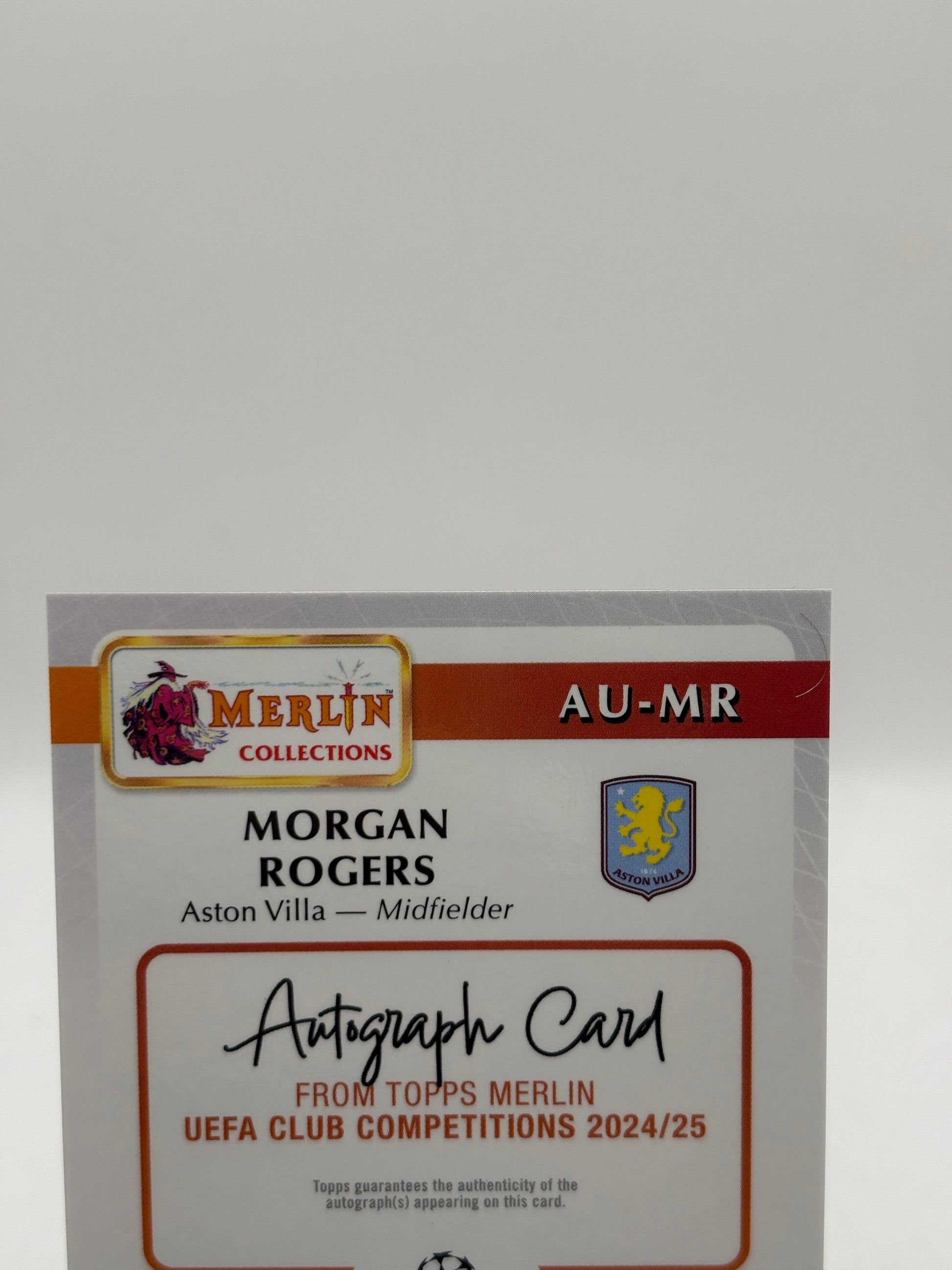 2024-25 Topps Merlin UEFA Club - AU-MR Morgan Rogers /125 Auto Pink