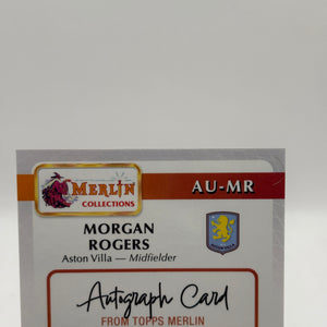 2024-25 Topps Merlin UEFA Club - AU-MR Morgan Rogers /125 Auto Pink