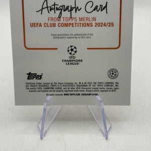 2024-25 Topps Merlin UEFA Club - AU-MR Morgan Rogers /125 Auto Pink