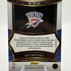 2024-25 Panini Select - RS-AJY Ajay Mitchell Fastbreak Auto Rookie