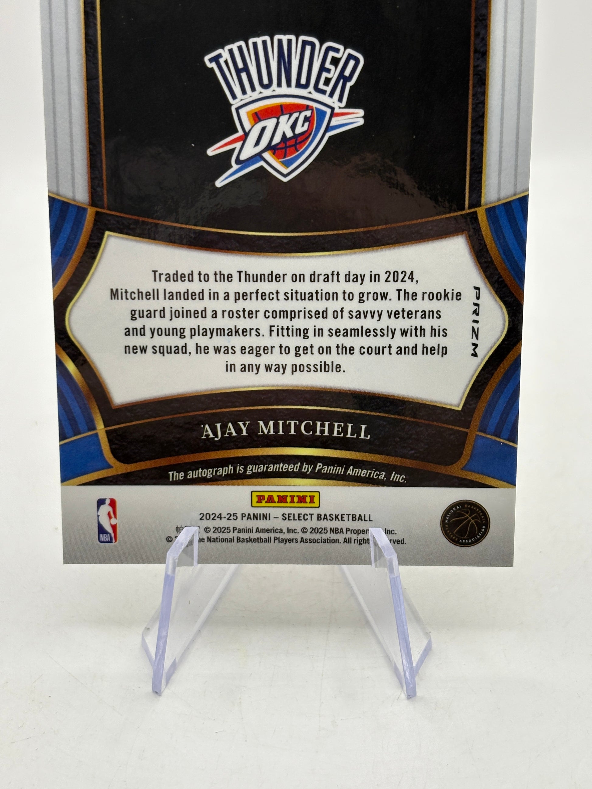 2024-25 Panini Select - RS-AJY Ajay Mitchell Fastbreak Auto Rookie