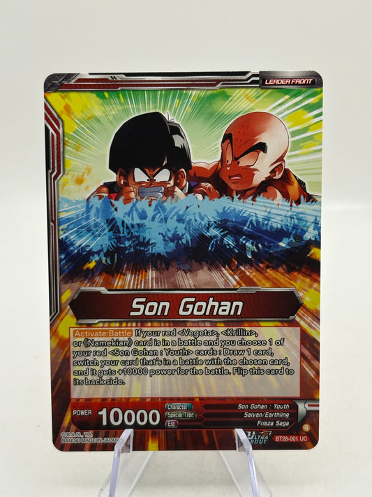 Dragon Ball Super Masters Son Gohan, Protecting the Weak BT28-001 SLR NM