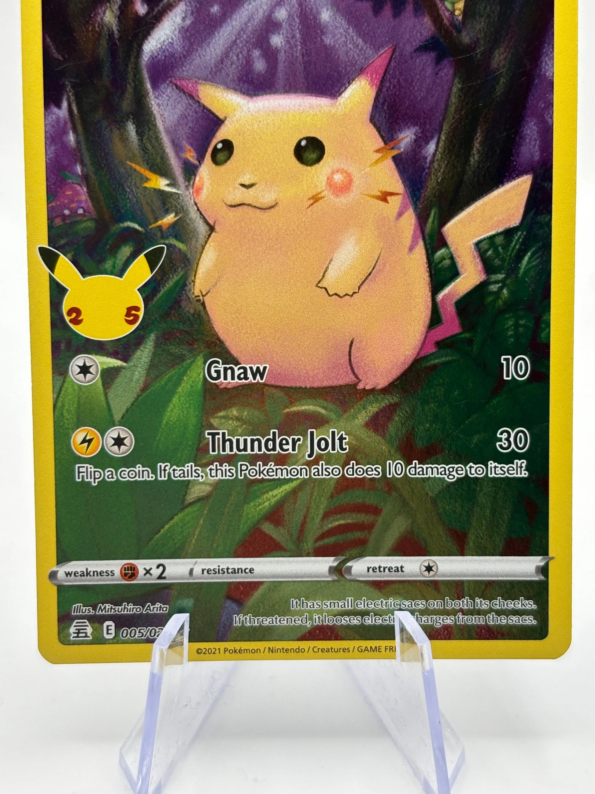 Pokemon TCG Celebrations- Pikachu 005/025 Holo Rare LP (2) FRENLY BRICKS - Open 7 Days