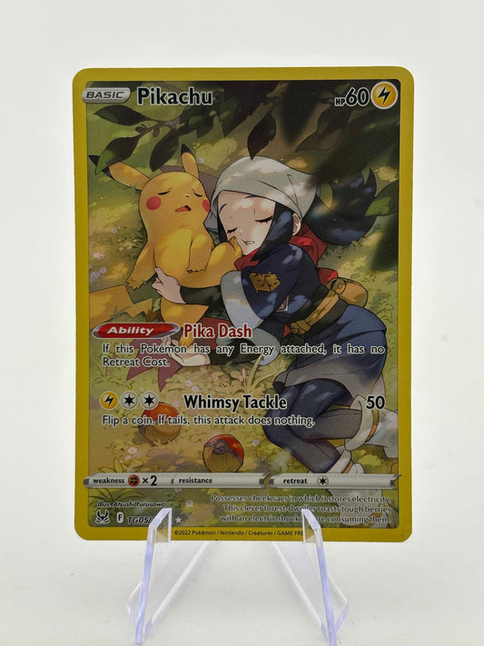 Pokemon TCG Lost Origin - Pikachu TG05/TG30 Full Art LP FRENLY BRICKS - Open 7 Days