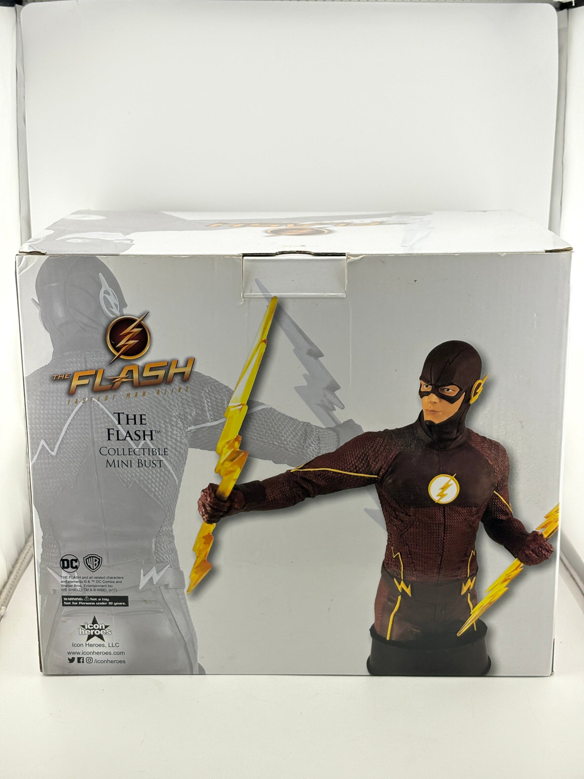 Icon Heroes DC The Flash - The Flash Collectible Mini Bust Statue Limited Edition /1000 COA FRENLY BRICKS - Open 7 Days