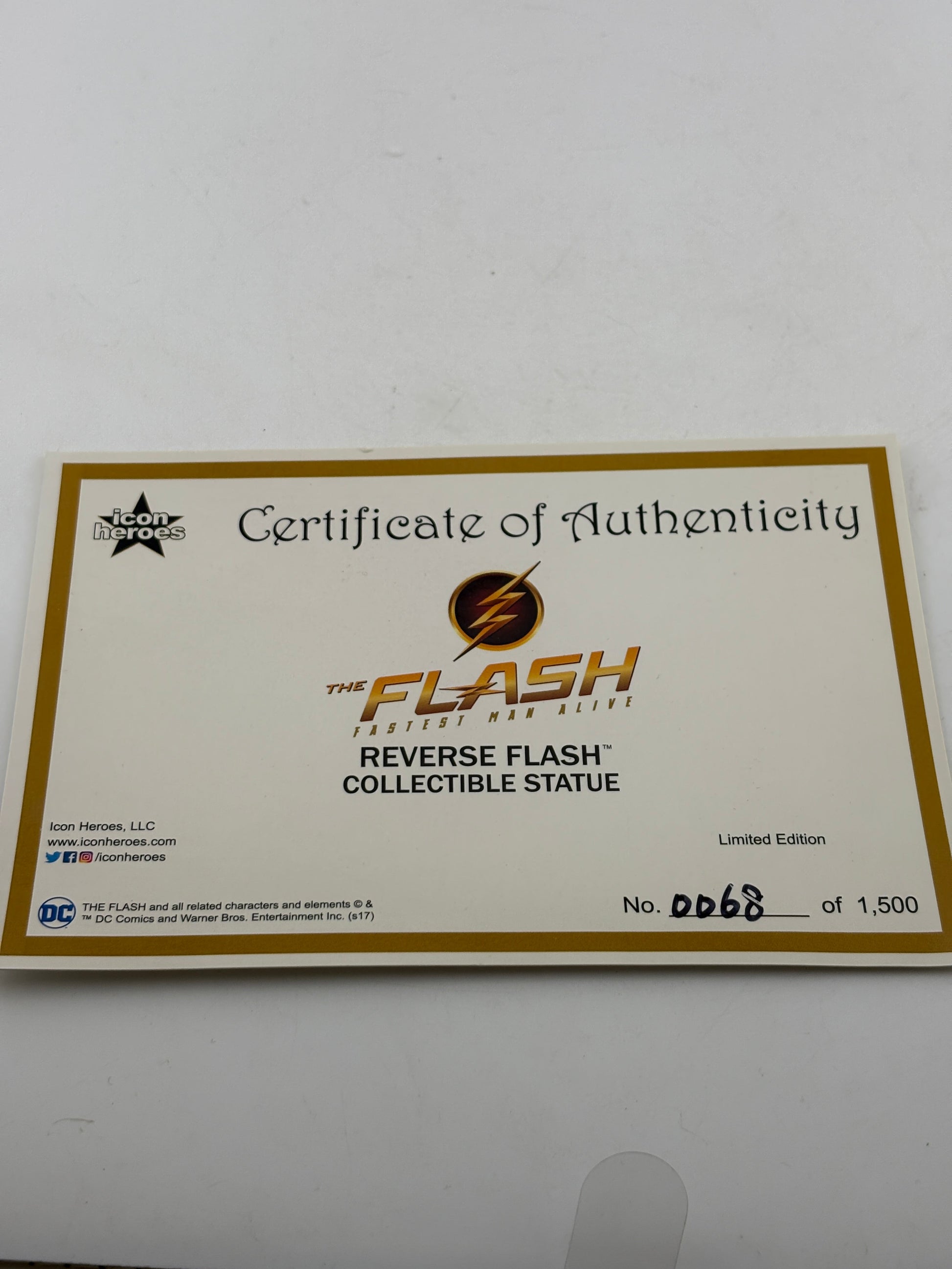 Icon Heroes DC The Flash - Reverse Flash Collectible Statue Limited Edition /1500 Open FRENLY BRICKS - Open 7 Days