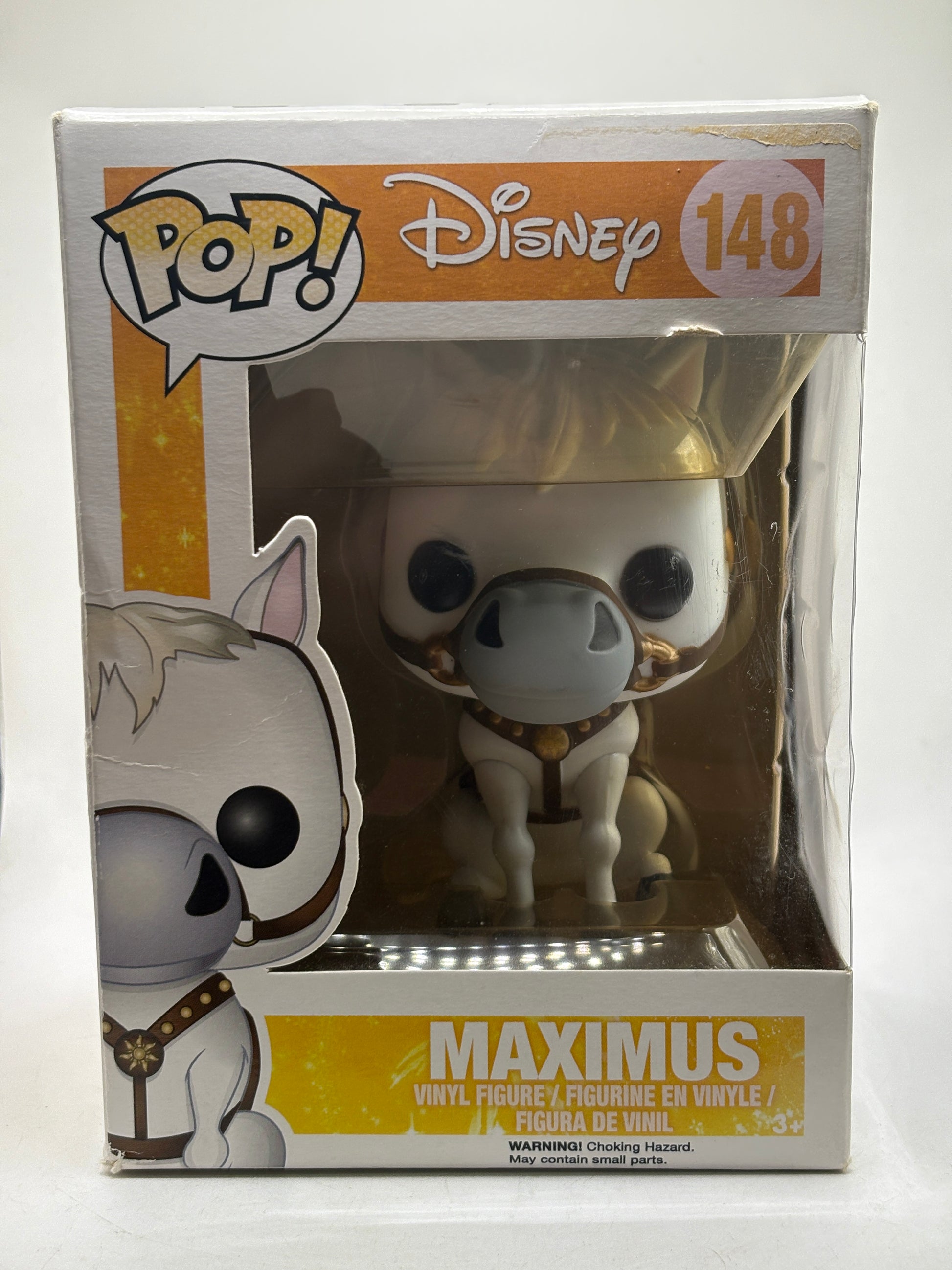 Funko POP! Disney #148 Maximus Vinyl Figure Sun Faded Box Damage image 1