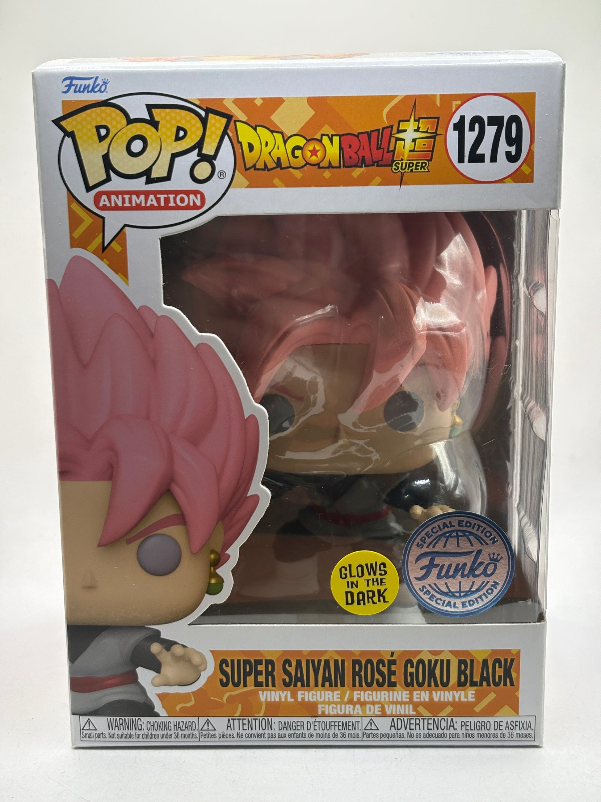 Funko POP! Animation Dragon Ball Super #1279 Super Saiyan Rose Goku Black Glow SE image 1