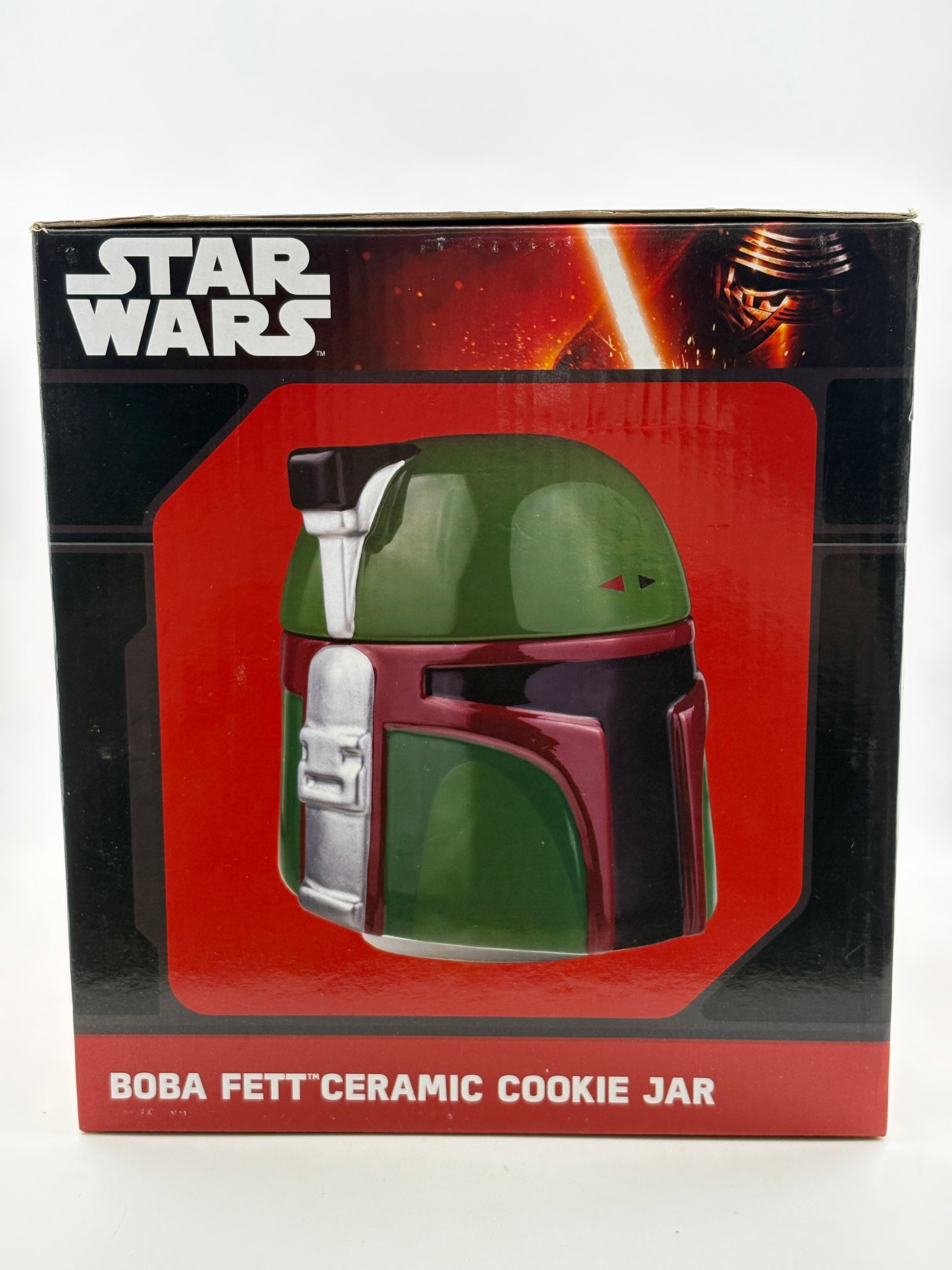 Disney Star Wars Boba Fett Ceramic Cookie Jar New with Box Opened* FRENLY BRICKS - Open 7 Days