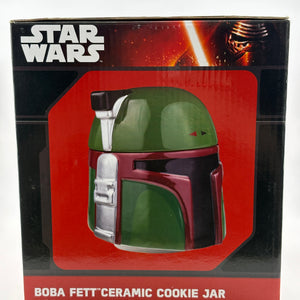 Disney Star Wars Boba Fett Ceramic Cookie Jar New with Box Opened* FRENLY BRICKS - Open 7 Days