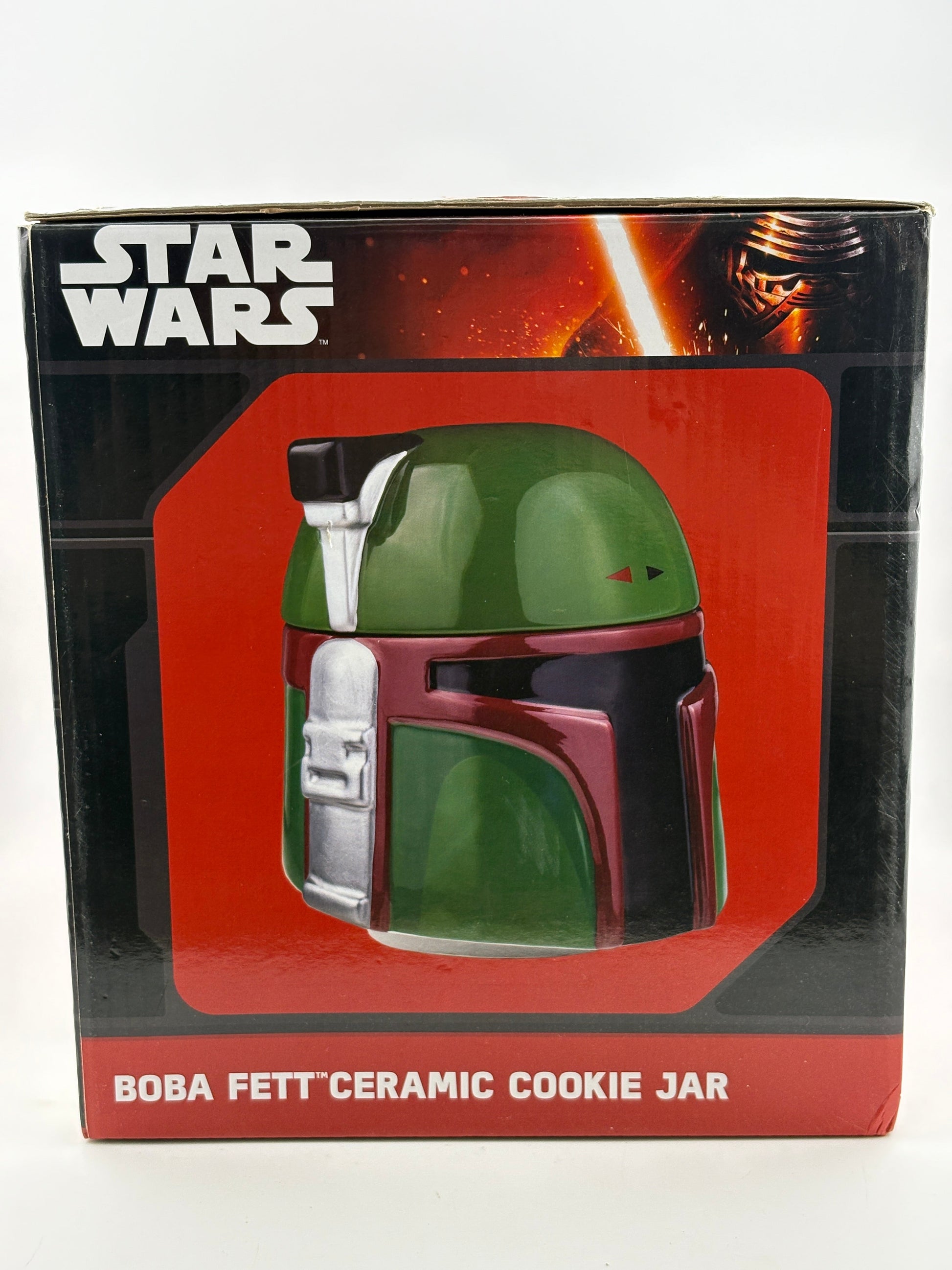 Disney Star Wars Boba Fett Ceramic Cookie Jar New with Box Opened* FRENLY BRICKS - Open 7 Days