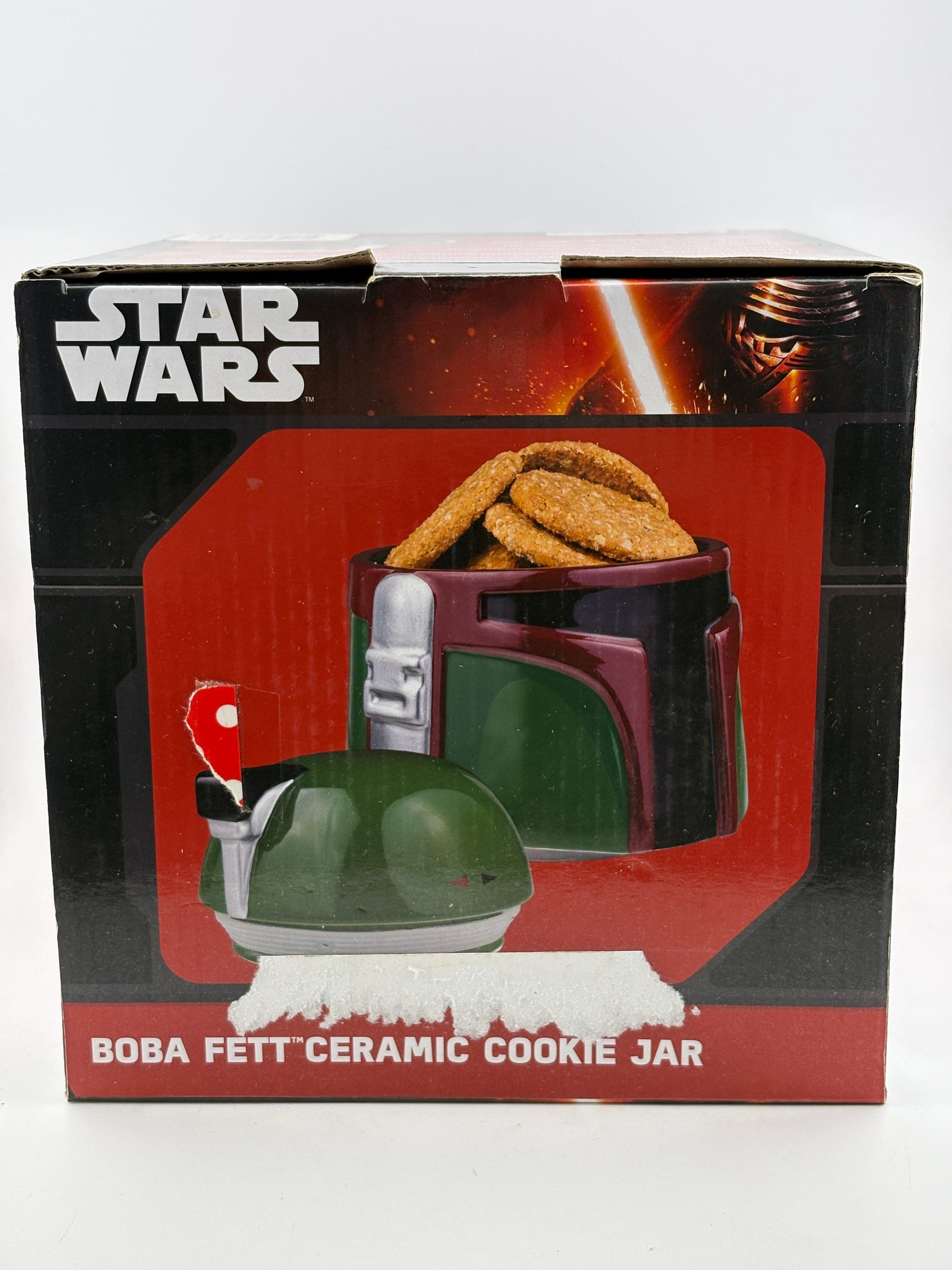 Disney Star Wars Boba Fett Ceramic Cookie Jar New with Box Opened* FRENLY BRICKS - Open 7 Days