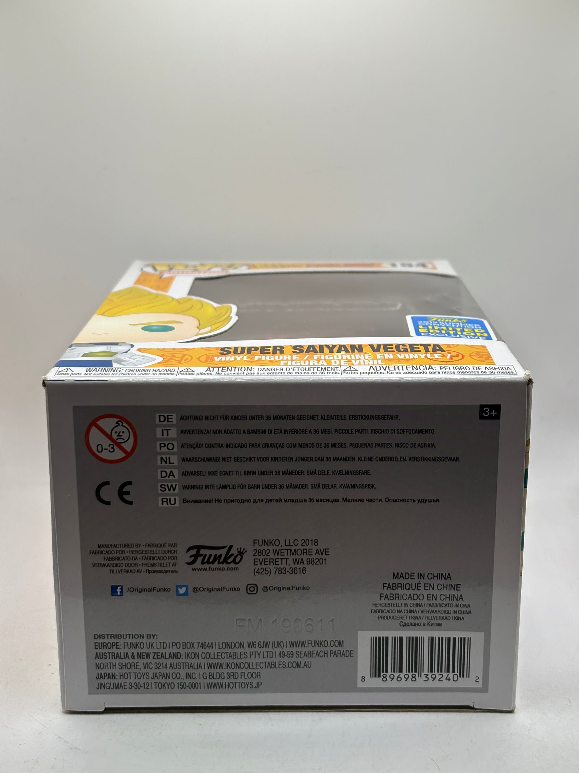 Funko POP! Animation Dragon Ball Z #154 Super Saiyan Vegeta 2019 Summer Exclusive image 6